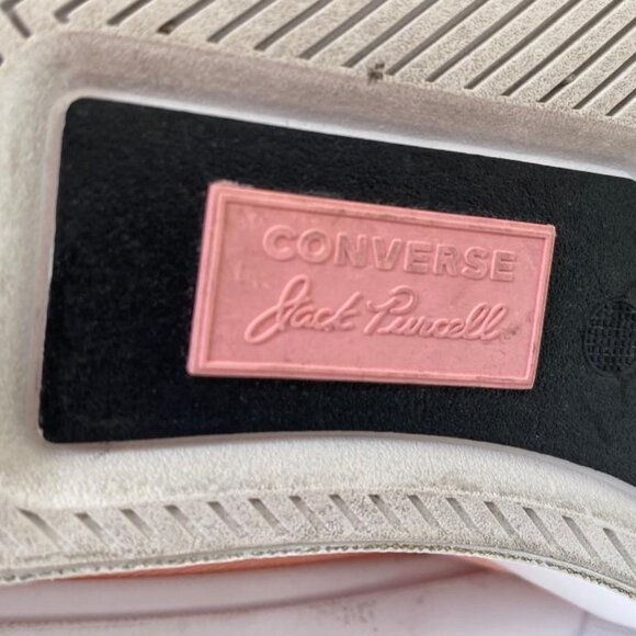 Converse Jack Purcell Sneakers Men's 13 Women's 14.5 Pink Canvas Low Top Lace Up - Picture 8 of 8